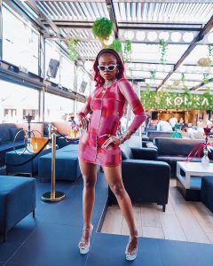 Nomuzi Mabena (Moozlie) on her birthday celebrations in Konka