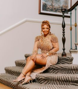 Boity's dress at the Champagne Day 2022