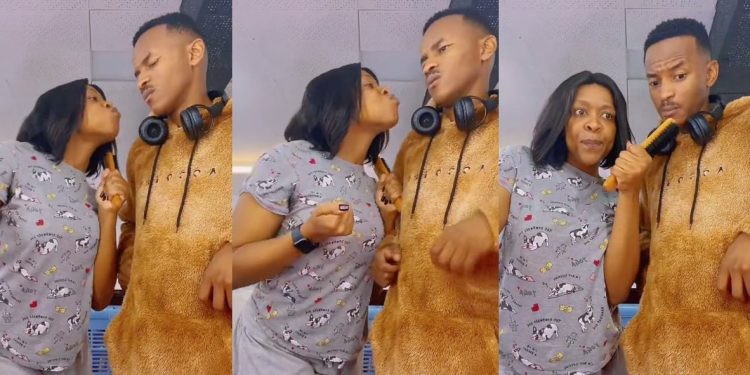 Watch: Gomora actor Teddy proves he's shy in real life after shying away from Stella Dlangalala's kiss