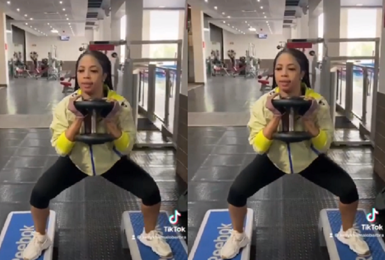 ‘Healthy mom’ Video of Kelly Khumalo doing workouts while heavily pregnant gets Mzansi talking