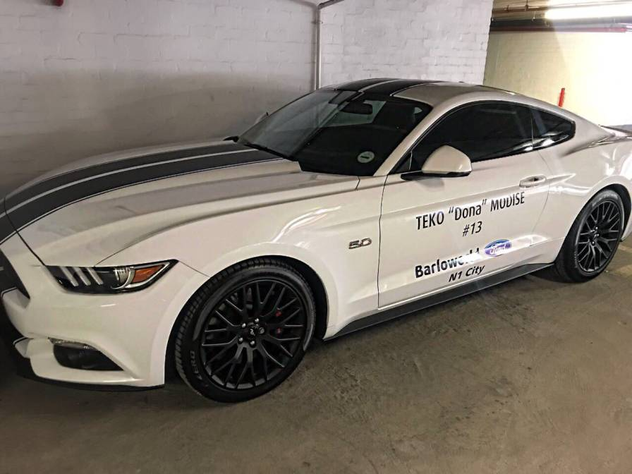 Teko Modise's Ford Mustang - Source: Instagram