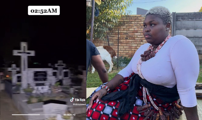 Gogo Maweni’s video parading at the graveyard during midnight scares Mzansi 