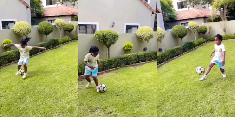 Senzo Meyiwa’s Daughter Displays Impressive Football
