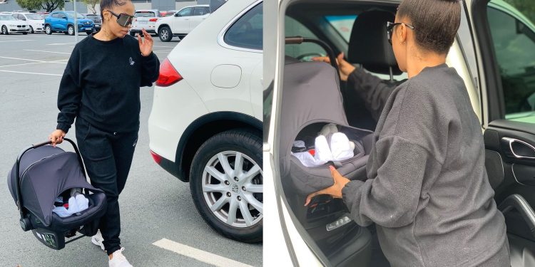 Kelly Khumalo shares the first photo of her newborn baby
