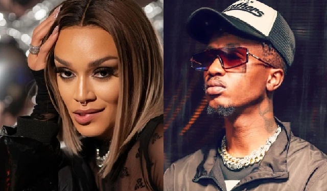 Emtee and Pearl Thusi. Image via Instagram @pearlthusi @emteethehustla