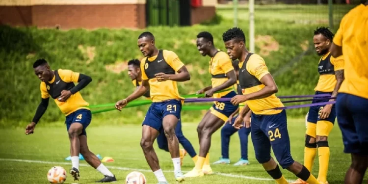 Kaizer Chiefs squad training. Image from Twitter@KaizerChiefs