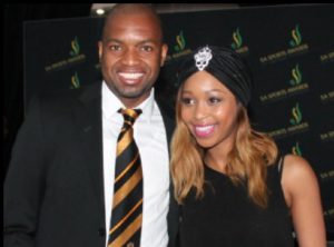 Minnie Dlamini and Itumeleng Khune 
