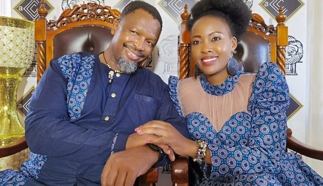 Sello Maake kaNcube and wife
