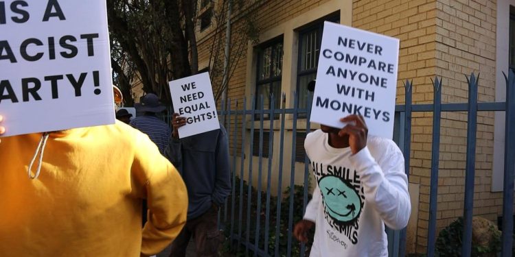 People Protest Over DA Councillor “Monkey Circus” Remark